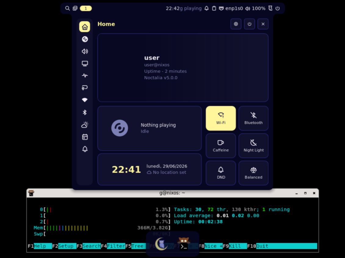 Noctalia V5 + LabWC on NixOS