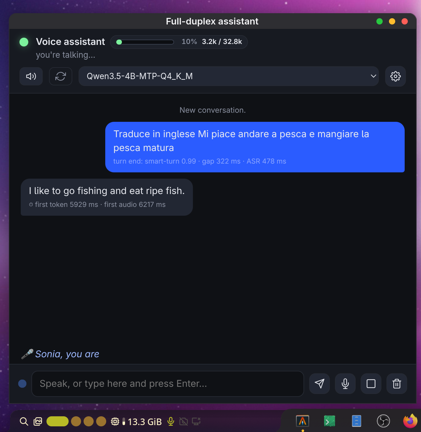 Sonia - Local Voice Assistant in less than 13Gb RAM, NO Dedicated GPU, Skills/Tool-calling supported